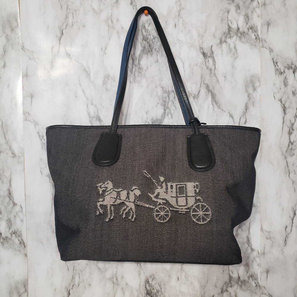 COACH horse and carriage tote bag